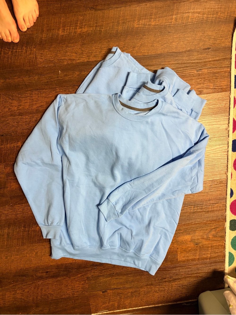 Bundle - 3 Athletic Works Light Blue Crewneck Sweatshirts in size XL EUC - Picture 5 of 7